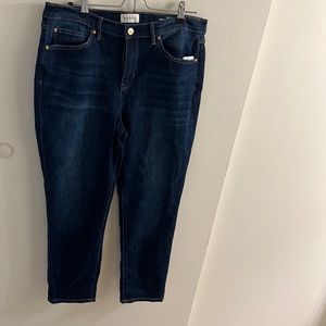 Nicole Miller Soho High Rise Skinny Crop - dark wash - size 12 - NWT